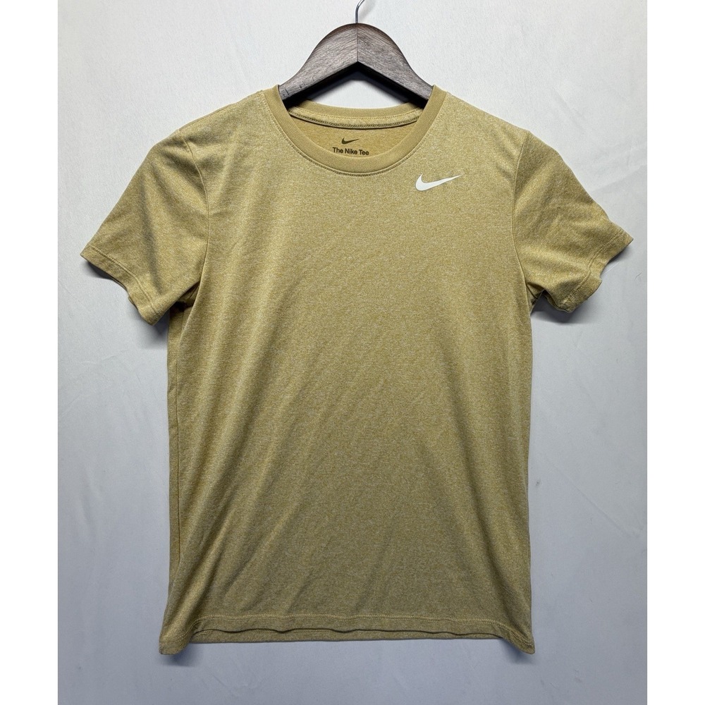Nike Dri Fit T Shirt Womens XS Yellow Athletic Gym Training Top Scoop Neck tee